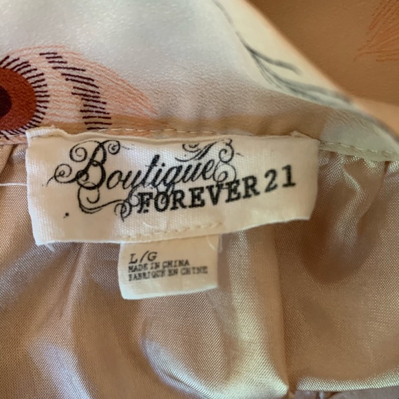 FOREVER 21 Blush Skirt with Peacock Feather Print - Picture 5 of 6